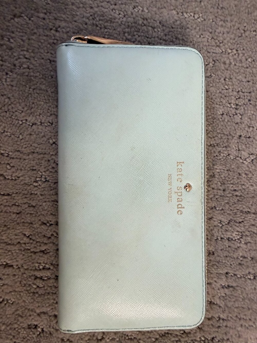 Kate Spade Zip-Around Continental Wallet — Baby Blue